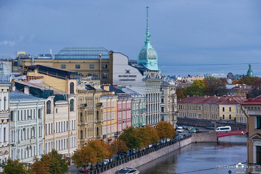 Красный мост, река Мойка